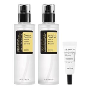 COSRX Snail 96% Mucin Power Essence & Retinol 0.1% Cream Glass Skin Starter Set